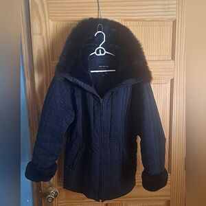Marc New York Fur Hood & Cuffs Puffer Coat sz M